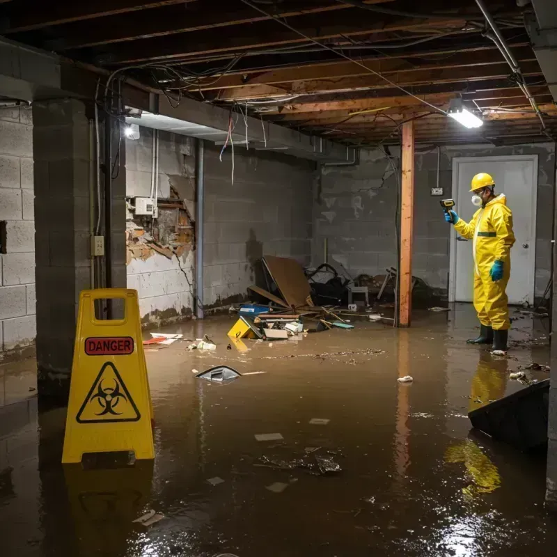 Flooded Basement Electrical Hazard in Lander, WY Property