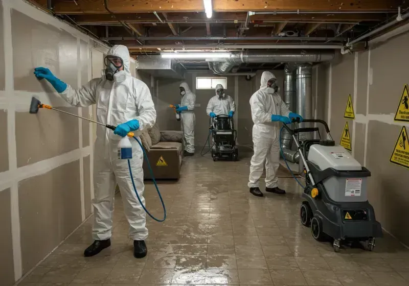 Basement Moisture Removal and Structural Drying process in Lander, WY